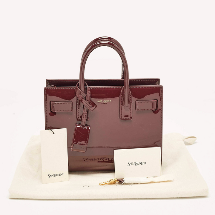 YVES SAINT LAURENT SAC DE JOUR NANO IN PATENT LEATHER