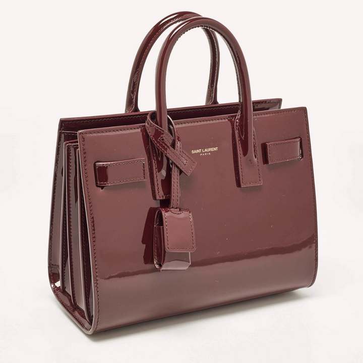 YVES SAINT LAURENT SAC DE JOUR NANO IN PATENT LEATHER