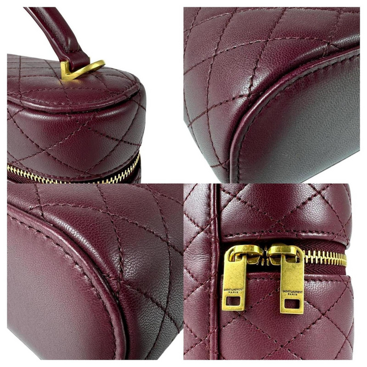 YVES SAINT LAURENT GABY VANITY CASE IN LAMBSKIN LEATHER